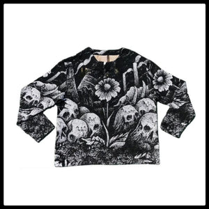 Skulls and Daisys Tapestry Sweater