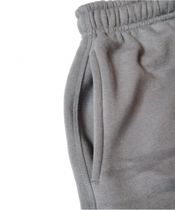 Dark Grey Stacked Puff Print Flare Joggers