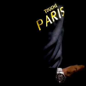 Black/Gold Classic Paris Crewneck Pullover