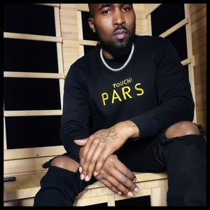 Black/Gold Classic Paris Crewneck Pullover