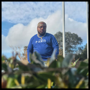 Blue/White Classic Paris Crewneck Pullover