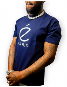 Navy Blue é Paris Tshirt