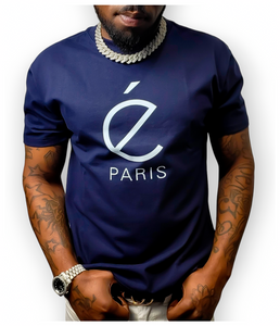 Navy Blue é Paris Tshirt